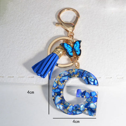 LuxeTassel™ – Resin Letter Keyring