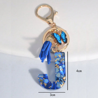 LuxeTassel™ – Resin Letter Keyring