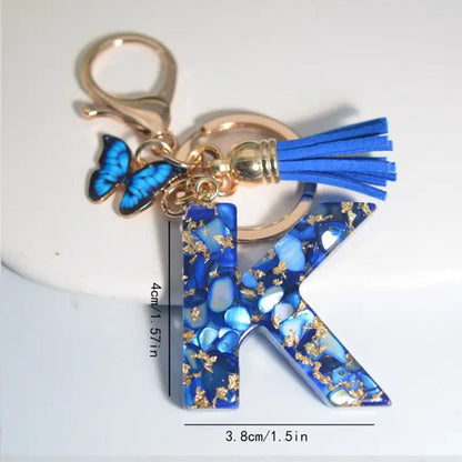 LuxeTassel™ – Resin Letter Keyring
