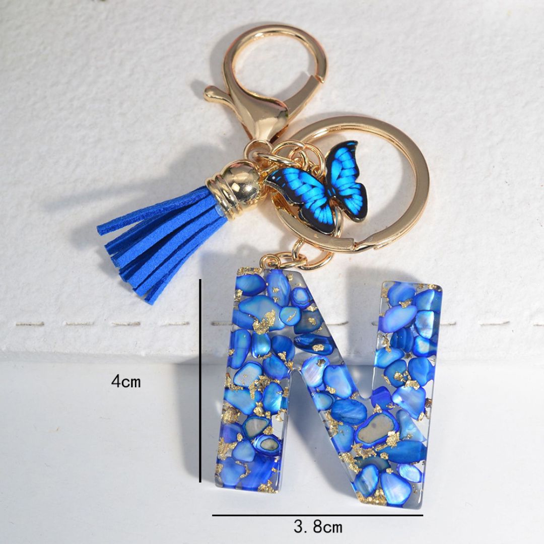 LuxeTassel™ – Resin Letter Keyring