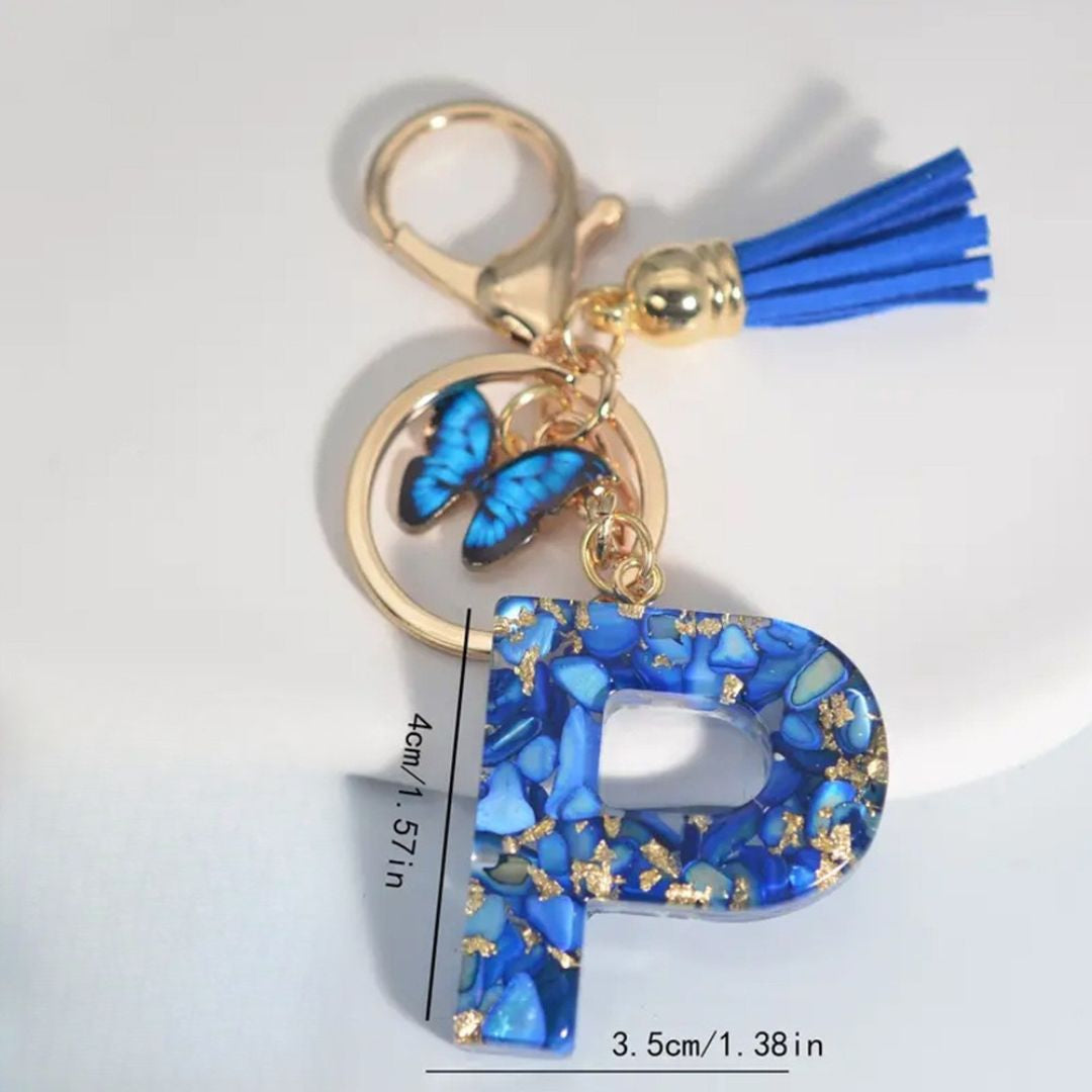 LuxeTassel™ – Resin Letter Keyring