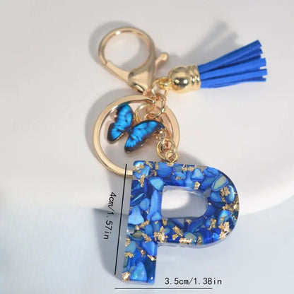 LuxeTassel™ – Resin Letter Keyring
