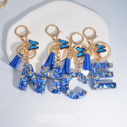LuxeTassel™ – Resin Letter Keyring