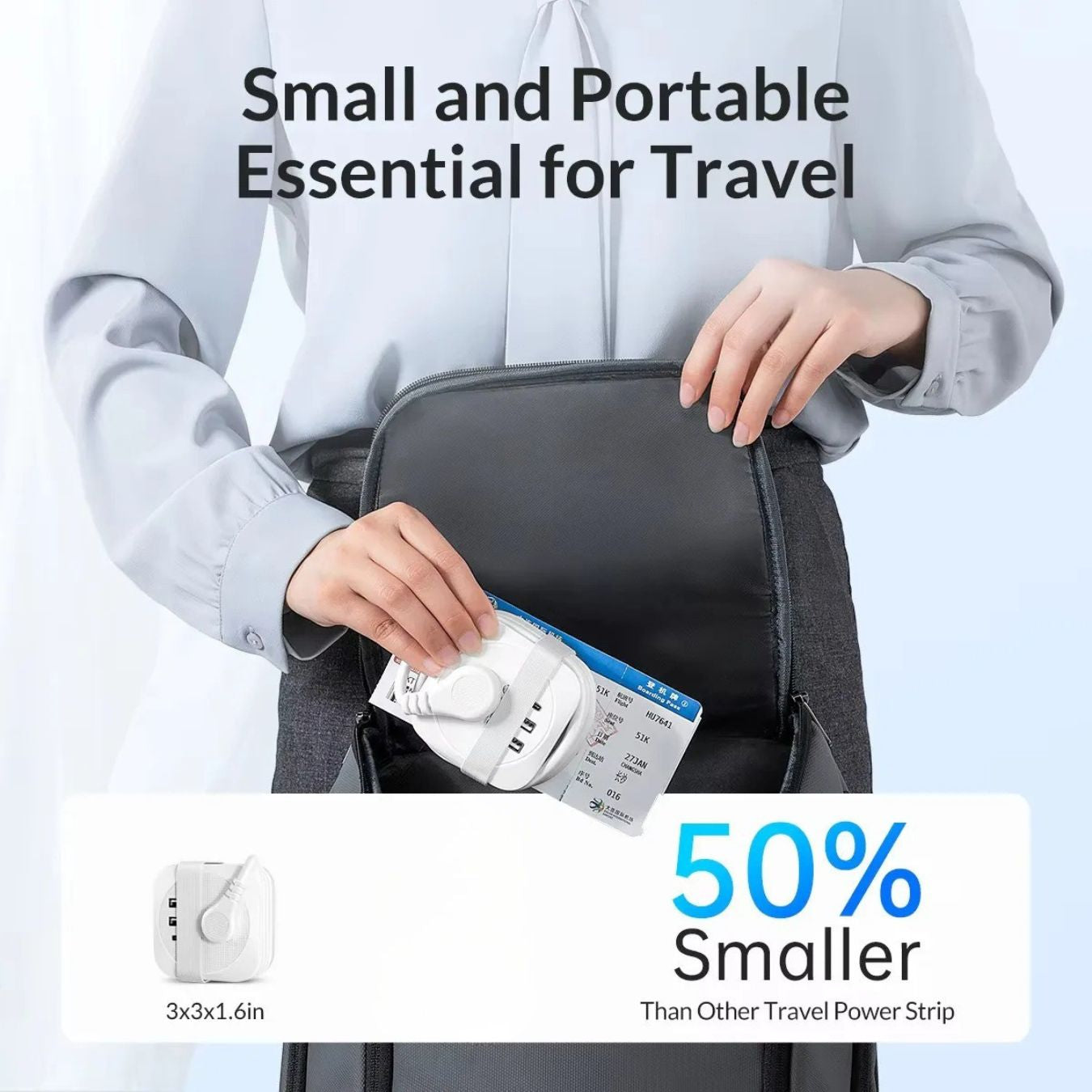 ChargeMate™ – Portable Travel Power Strip with USB Ports