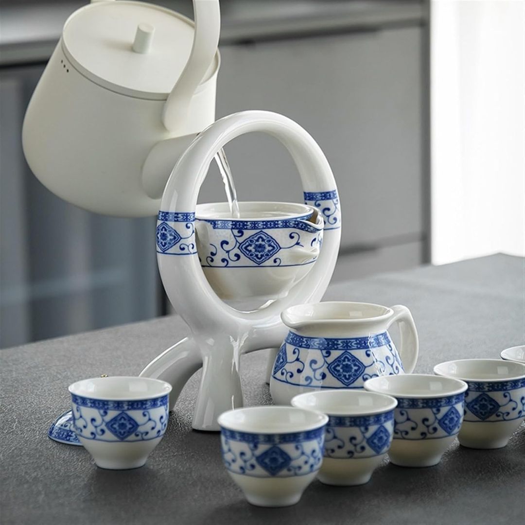 SpinBrew™ – Rotating Ceramic Teapot Set