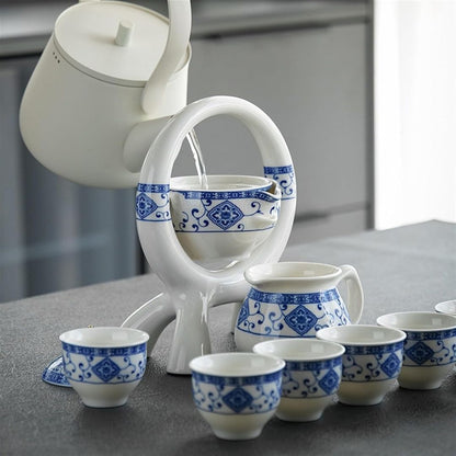 SpinBrew™ – Rotating Ceramic Teapot Set