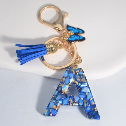 LuxeTassel™ – Resin Letter Keyring