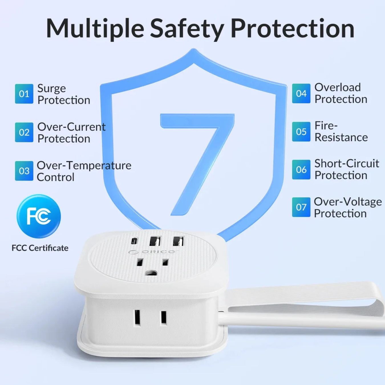 ChargeMate™ – Portable Travel Power Strip with USB Ports