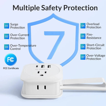 ChargeMate™ – Portable Travel Power Strip with USB Ports