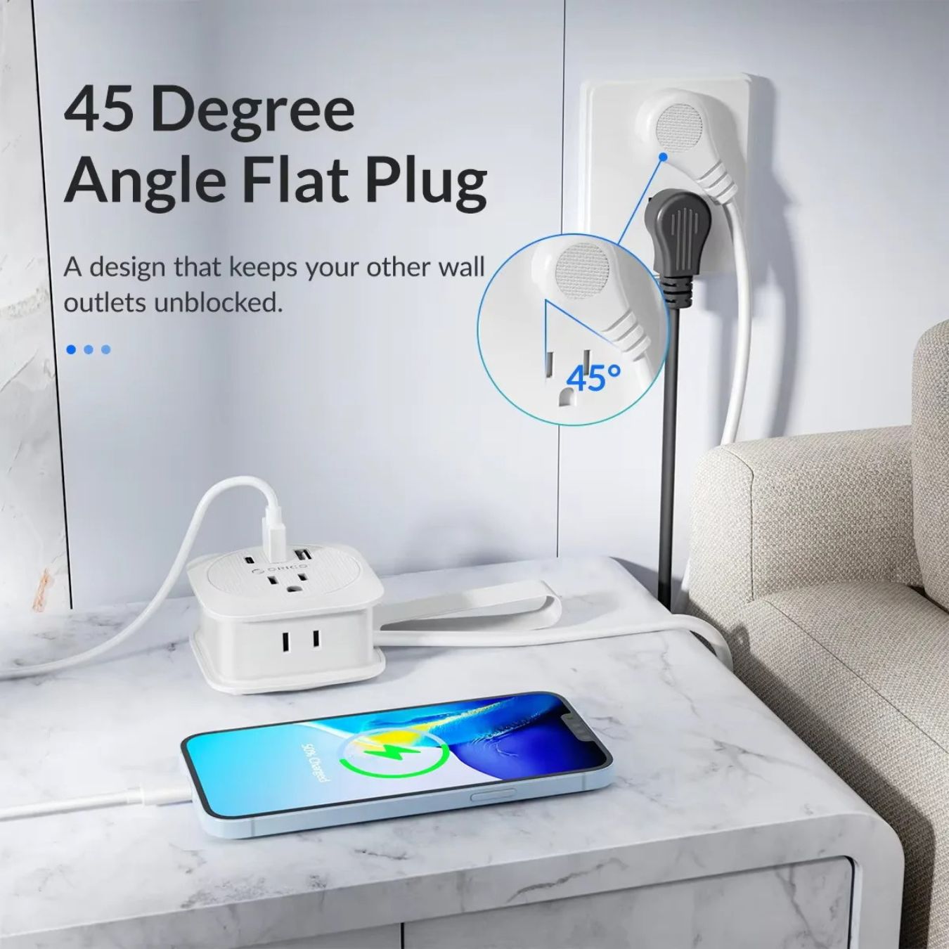 ChargeMate™ – Portable Travel Power Strip with USB Ports