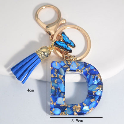 LuxeTassel™ – Resin Letter Keyring