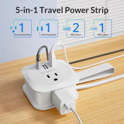 ChargeMate™ – Portable Travel Power Strip with USB Ports